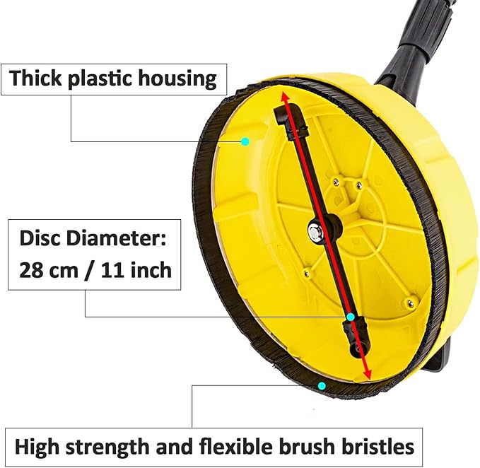 Pressure Washer - Patio Cleaner Cleaning Tool with Adapter, High-Efficiency Power Washing Accessory, Heavy-Duty Outdoor Equipment | Multipurpose Attachments for Driveways Sidewalks Yards
