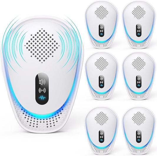 2026 Fooxem Upgraded Ultrasonic Pest Repellent 6 Packs, Mouse Traps Repellent Plug in, 3 Modes, Pest Control, for Mouse, Rodent, Roach, Bugs, Mice, Spider, Ant, Mosquito, Indoor Repeller for Home