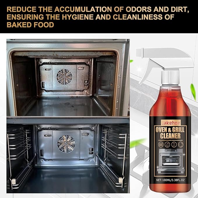 Oven and Grill Cleaning Spray – Dissolves Grease in 5 Minutes, No Scrubbing Required, Removes Odors, Eliminates Thick Grease & Build Up, Grease Remover, 3.38 Floz (2pcs)