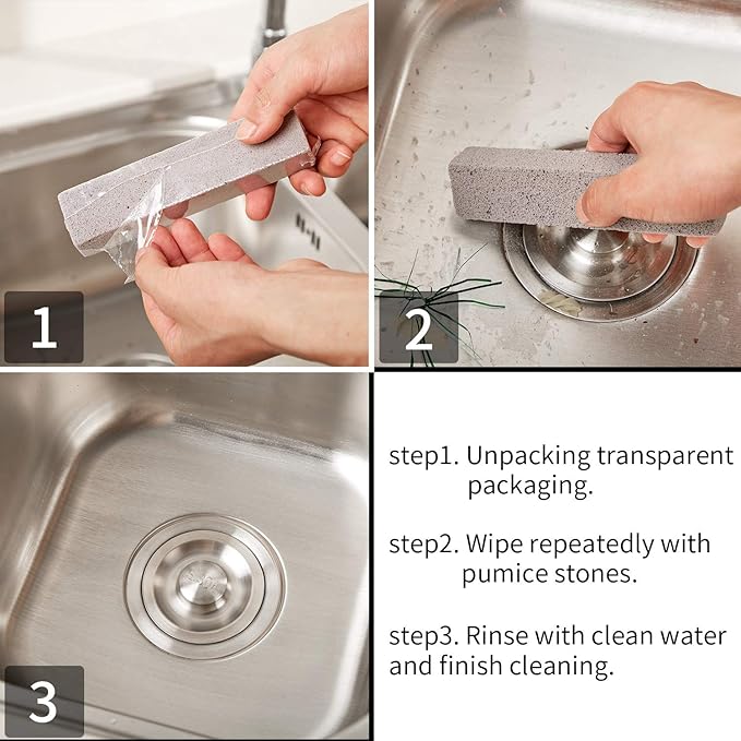 Chinco 150 Packs Pumice Stick for Cheaning, Pumice Scouring Stone Pad Removing Stain Grime Without Leaving Scratches for Kitchen Oven Stove Home Bathroom Toilet Pool House Cleaning Supplies