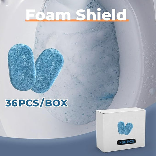 36 Pieces Foam Shield for Smart Toilet, Splash-Resistant Toilet Cleaner, Fresh Air, Easy Cleaning, Universal Fit, 1-Year Supply