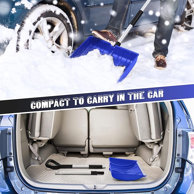SUPVOX Snow Shovel Ice Scraper Large Remover Tool for Winter Car and Driveway Cleaning