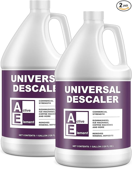 Universal Descaler - 2 Gallon - Commercial Grade Delimer for Dishwasher - Ice Machine Cleaner and Coffee Pot Descaler - Steam Tables - Hand Descaling