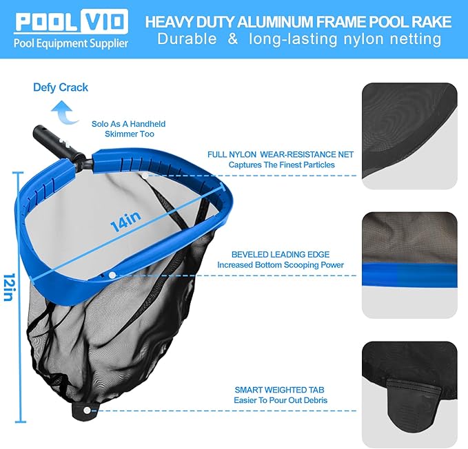 Poolvio Pool Cleaning Kit Bundle– Inground & Premium Above-Ground Combo Set