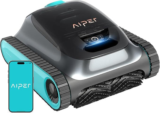 (2025 Upgrade) Aiper Scuba S1 Robotic Pool Cleaner, Wall & Waterline Cleaning, Double Filtration, Extended 180-Min Battery Life, Smart Navigation, App Support, OTA Upgrade