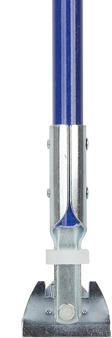 SPARTA Jaw Clamp Dust Mop Handle, Floor Dust Mop Frame Handle, Gripper Holder with Clip-On Connector for Floor Cleaning, Janitorial Supplies, Commercial Use, 60 Inches, Blue
