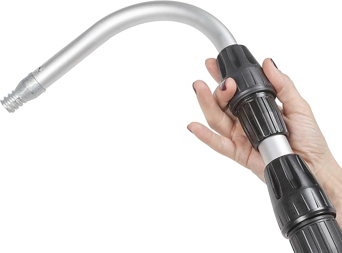 Guttermaster Pro Telescopic Water Fed Pole, Gutter Cleaning Tool with Curved End -Easy Gutter Cleaning from the Ground, Connects to Most Garden Hoses, No Special Attachments Needed,Extends 16 Feet