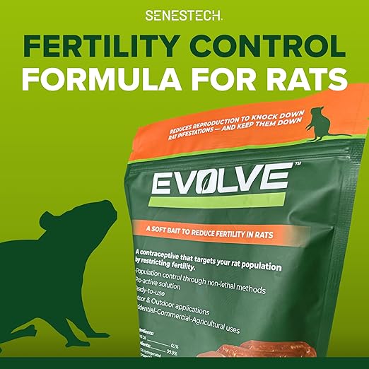 Evolve Rat Birth Control Soft Bait Sausages – 1.5 lbs | Scientifically Proven Rat Population Control | Not a Poison, Long-Term Population Management