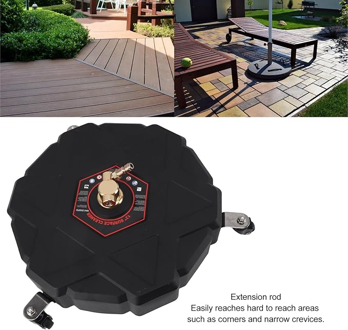 13-Inch Powerful Undercarriage Cleaner - 2500PSI High-Pressure Water Broom Driveways, Patios, Garage Cleaning