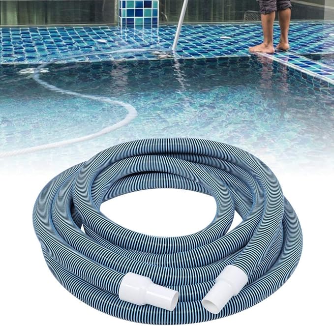 Swimming Pool Hose Vacuum Suction 15m Premium Floating Wavy Design Heavy Duty Plastic Pool Cleaning Tool for Outdoor Bubble Hot Spring SPA Bath Small Swimming Pools