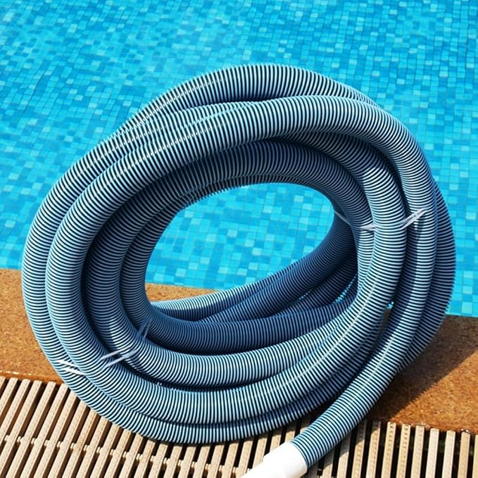 Swimming Pool Hose Vacuum Suction 15m Premium Floating Wavy Design Heavy Duty Plastic Pool Cleaning Tool for Outdoor Bubble Hot Spring SPA Bath Small Swimming Pools