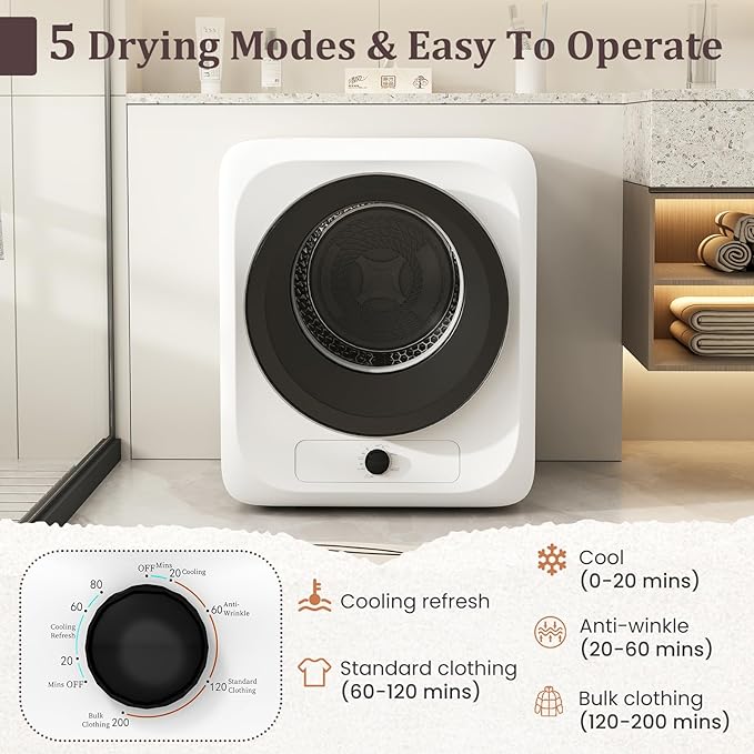 Auertech Portable Washer and Dryer Combo, 20 Lbs Twin Tub Washing Machine, 1.5 Cu.Ft Compact Clothes Dryer, Portable Washing Machine and Dryer Set for Apartment, RV, Dorm, White