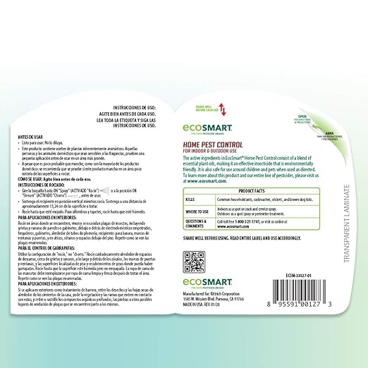 EcoSmart 33507-01Organic Home Pest Control, 24-Ounce (24-Ounce 3-Pack)