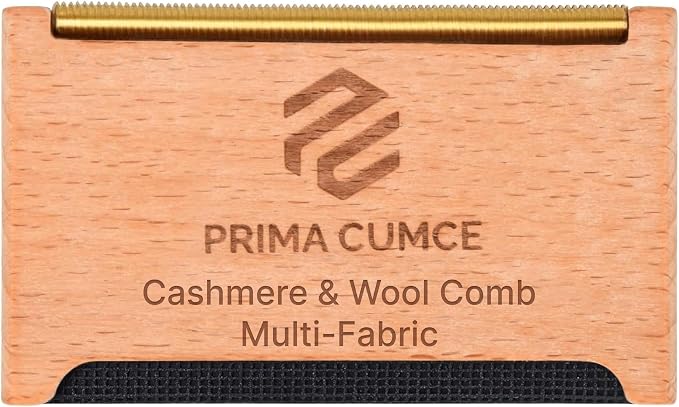 Wooden Cashmere Comb for Knits, Sweaters, Wool & Delicate Fabrics ?€? Manual Fabric Shaver, Fuzz Remover, Portable Depiller for Clothes, Bobbles, Lint, Pilling Tool ?€? Sweater Care Essential by PrimaCumce
