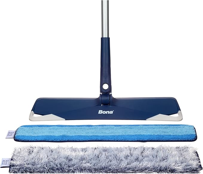 Bona Premium Microfiber Floor Mop & Bona Microfiber Cleaning Pad for Hardwood & Hard Surface Floors - 3 Pack & Bona Hardwood Floor Cleaner Refill - 128 fl oz