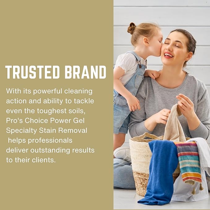 Pro's Choice Clothing Stain Remover Power Gel Super Spotter - Fabric Stain Remover for Clothes Laundry & Spot Remover - Stain Removal for Stubborn Ink - Grease Stain Remover for Clothes (1 Gallon)
