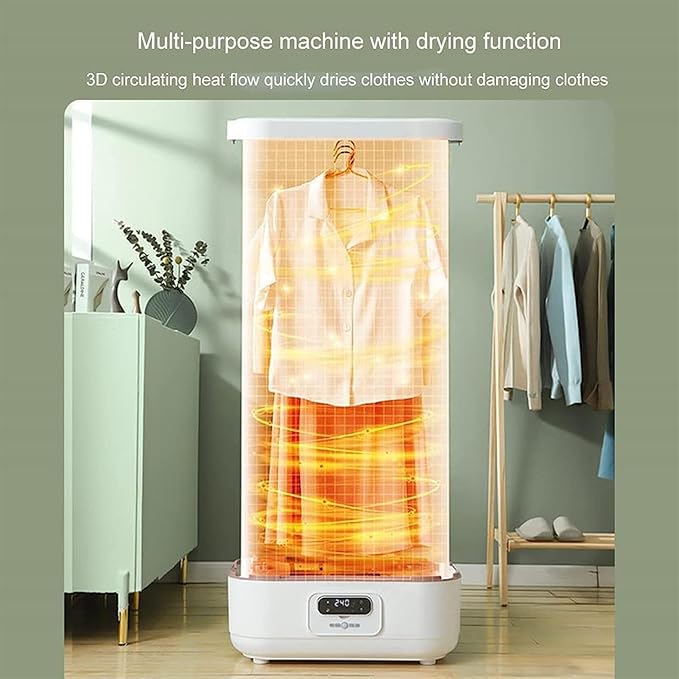 Hanging Garment Steamer, Collapsible Automatic Wireless Vertical Steam Iron with Wrinkle Removal Clip, for Clothes & Fabric, One-key Care, Quick-Drying Steam