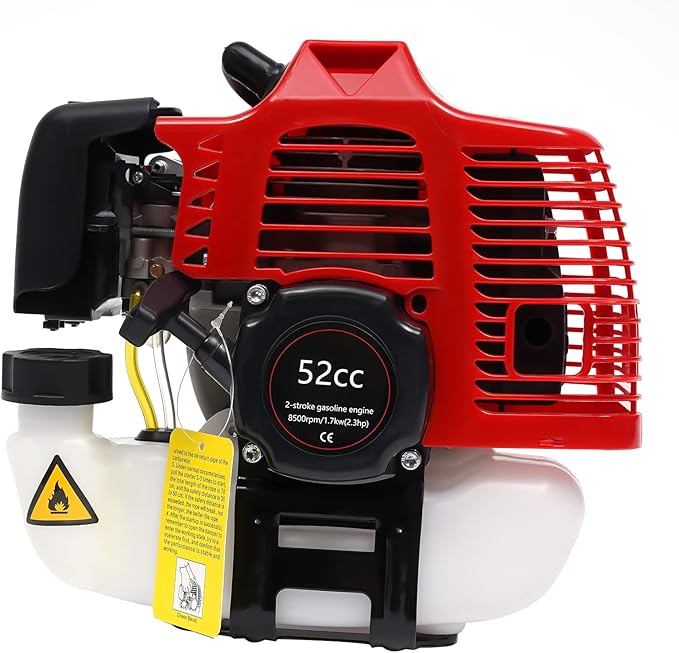 2 Stroke Gas Power Broom Sweeper Handheld Turf Grass Cleaner Driveway Snow Cleaning Machine Tool Walk Behind Tractor 1-Cylinder Air-Cooled(52CC-2.3HP/1700W-Small Packages)