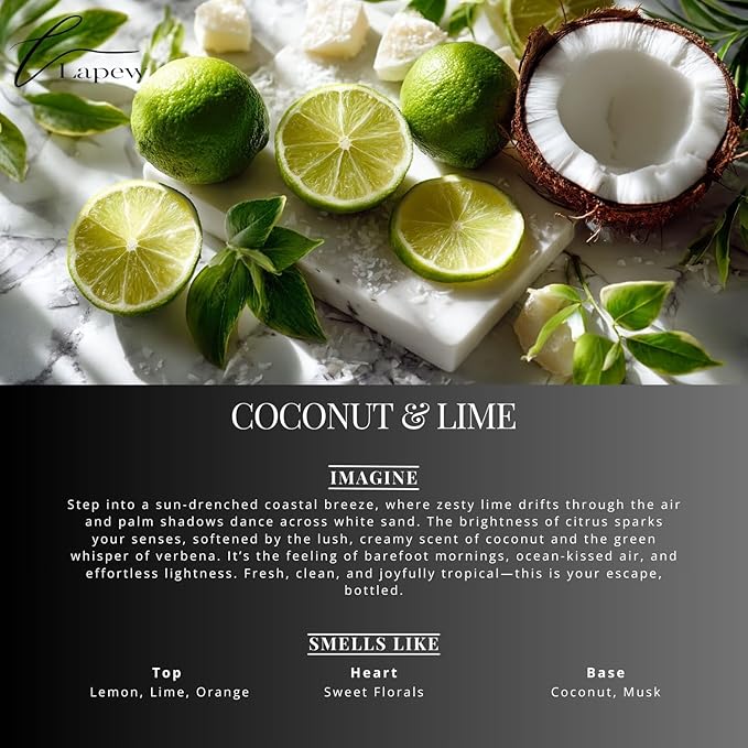 Lapew Coconut & Lime Scented Cleaning Bundle | Carpet Deodorizer Powder (16 oz) & Mop Soap Concentrate (36 oz) | Pet-Friendly Odor Eliminator
