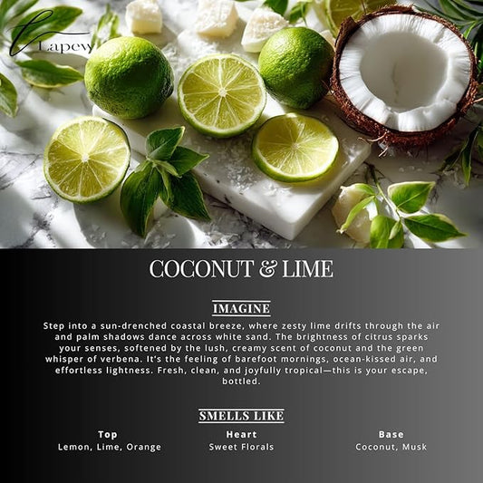 Lapew Coconut & Lime Scented Cleaning Bundle | Carpet Deodorizer Powder (16 oz) & Mop Soap Concentrate (36 oz) | Pet-Friendly Odor Eliminator