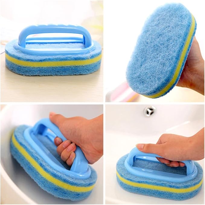 Kitchen Cleaning Bathroom Kitchen Glass Wall Cleaning Bath Brush Handle Sponge Bath BottomBathtub Ceramic Cleaning Tools