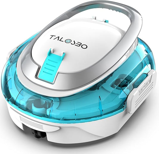 [2026 New] TALOSBO S2 Robotic Pool Cleaner – Dual-Layer Filtration, 90-Min Runtime, Powerful Cordless Pool Vacuum for Above-Ground & Flat Pools, Efficient Debris Removal & Auto-Parking Design