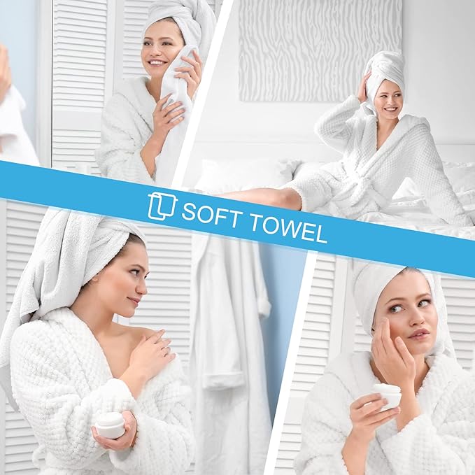 Tatuo Sublimation Blank Towels DIY Microfiber Kitchen Towels 32x12 Inch White Thick Dish Drying Tea Absorbent Soft Polyester for Sublimation Bathroom Kitchen Cleaning Supplies(10 Pieces)