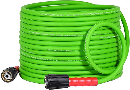 YAMATIC Flexible Pressure Washer Hose 40FT 1/4", 3200 PSI, M22-14mm Female Ends, Kink-Resistant Replacement for Gas/Electric Power Washer Troy-Bilt Ryobi Craftsman