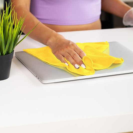 ZYROFIX Microfiber Cleaning Cloths (Value Pack of 36) Size 16" x 16" Large, Highly Absorbent Cleaning Rags, Lint Free Towels, Reusable and Washable, Microfiber Towels for Cars