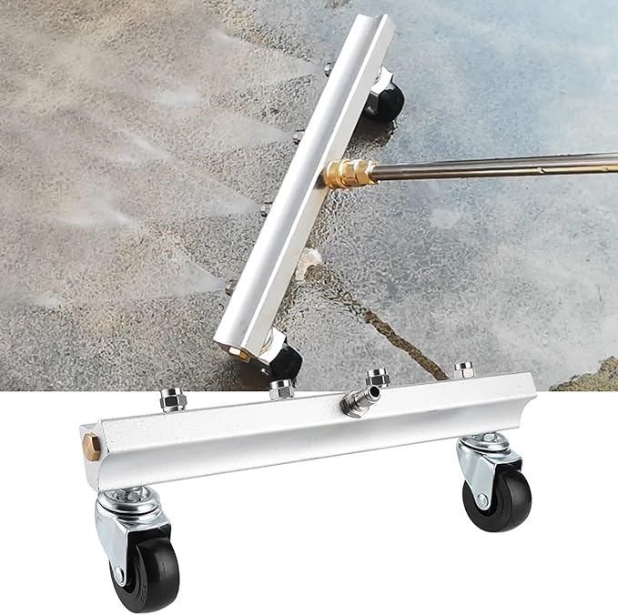 Pressure Washer Road Cleaning Nozzles Stainless Steel High Pressure Wash Nozzle Cleaning Tools for Courtyard Driveway Pool Deck Cleaning 1/4 Inch Quick Connect 360 Degree Rotating