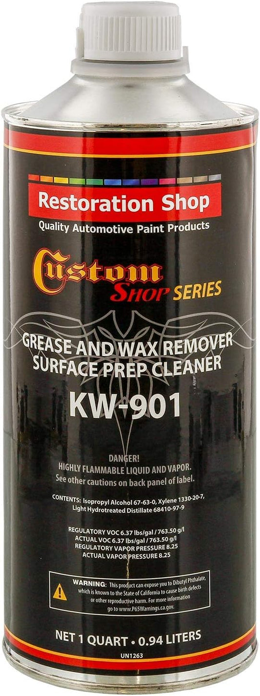 Restoration/Custom Shop KW901 - Automotive Grease and Wax Remover Surface Prep Cleaner for before Automobile Painting and all Painting Projects (Quart)