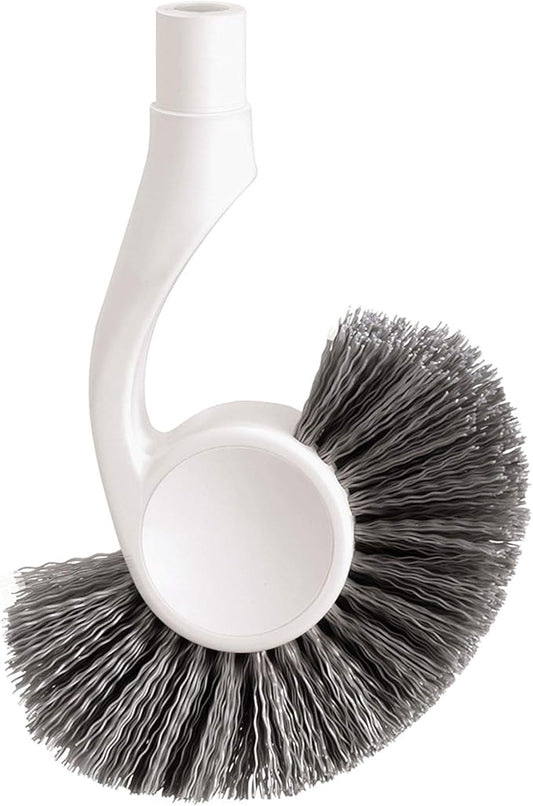 simplehuman Replacement Toilet Brush Head, Easy Screw On, Stiff Outer Bristles, White Plastic