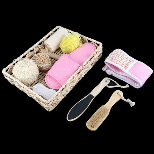Home Bathroom Bath Cleaning Accessory Tool Brush Set 10 in 1 Assorted Color (id: 71e 154 17e 1ca 454