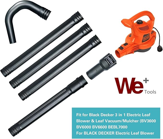 Leaf Blower Extension for Gutters with 1 Free Shoulder Strap fit for Black Decker 3 in 1 Electric Leaf Blower & Vac/Mulcher (BV3600 BV6000 BV6600 BEBL7000 LH4500)