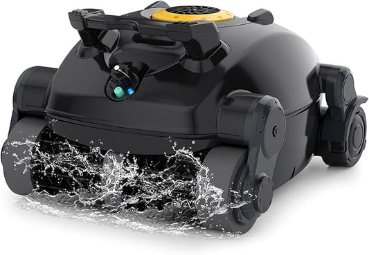 Cordless Robotic Pool Cleaner, Wall Climbing, Lightweight, Extended Battery Life, 8L Large Capacity, Advanced Dual-Motor, X1 Auto Pool Vacuum for Inground & Above Ground Pools Up to 1100 Sq.Ft, Orange