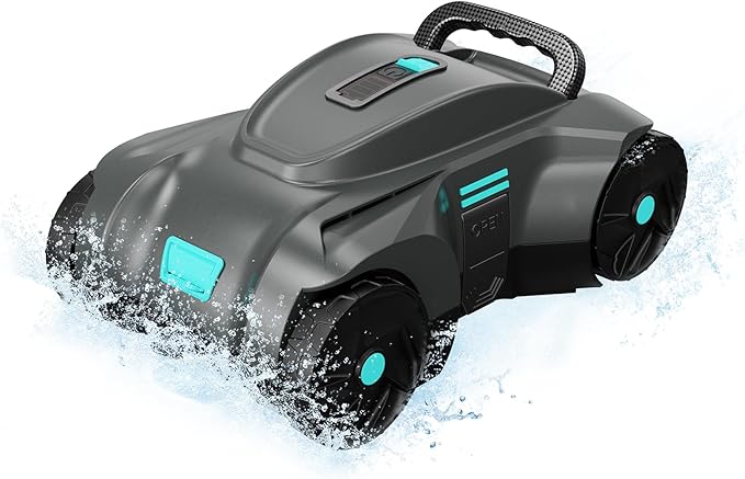 VINGLI Automatic Pool Cleaner Cordless, Robotic Pool Vacuum for In-Ground & Above Ground Pools, 1076 Sq.Ft Coverage with 2.5H Fast Charge, Self-Docking