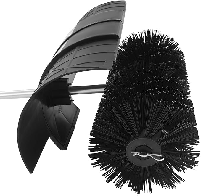 52CC 2 Stroke Gas Backpack Broom Sweeper, 2.3HP 1700W Artificial Grass Brush Gasoline Powered Broom with 33.8oz Fuel Tank, Portable Lawn Sweeper Machine for Riveways, Lawns, Walkways