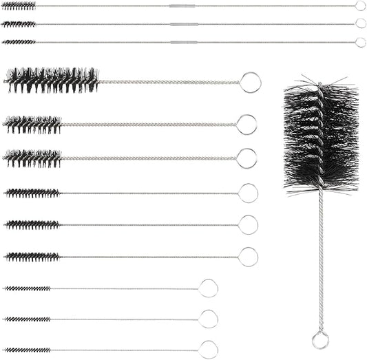 12 Pcs 61820 Car Engine Cleaning Detailing Brush Kit - Motor Engine Alternators Bay Stainless Steel Wire Brass Nylon Polishing and Cleaning Brush Set Tool