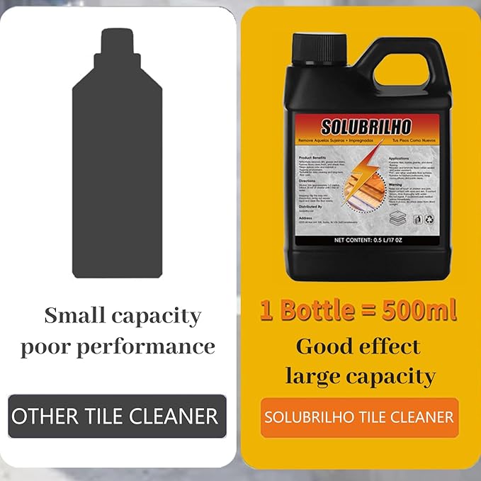Tile Cleaner, Grout Cleaner for Tile Floors, Original Floor Cleaner Black Bottle, Laminate Floor Cleaner, Multipurpose Powerful Stain Removing Liquid for Bathroom, Kitchen, Tiles, Porcelain(2)