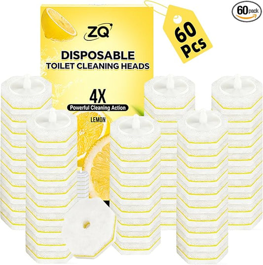 60 Count Toilet Wand Refills for Clorox, Disposable Toilet Cleaner Refill Pads for Clorox ToiletWand Cleaning System, Upgrade Toilet Brush for Bathroom Cleaning,No Falling Apart,Light Scent