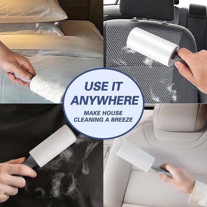 Pet Hair Lint Rollers, 3 Pack, 90 Sheets Each?€? Reusable Sticky Roller for Pet Hair, Cat & Dog Hair Remover, Lint Remover, Pet Hair Remover for Furniture, Clothing & Cars - Image 8