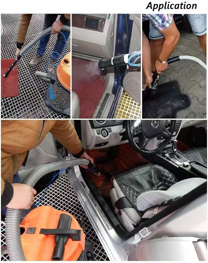 Pneumatic Air Blow-dust Gun Car Wash Interior Cleaning Gun for Blaster Vacuum Cleaner Vacuum Gun Car Detailing(Aluminiun Rotate Tube)