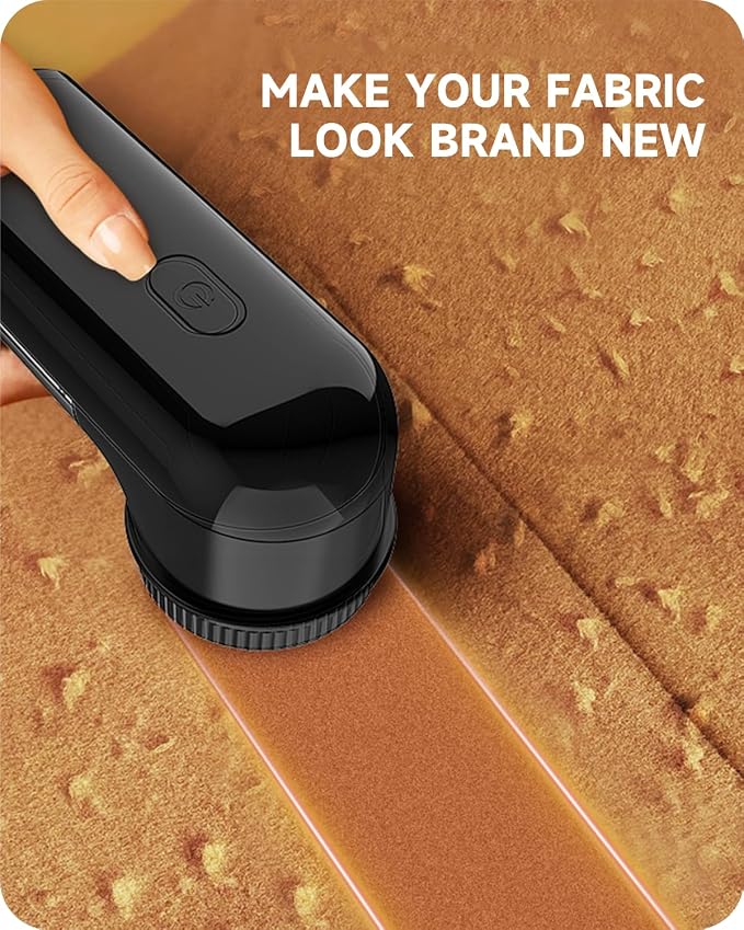 Ruidla Fabric Shaver Lint Remover, Sweater Shaver to Remove Pilling | Lint Shaver with 2-Speed Power Adjustment, Fuzz Shaver for Clothes Balls-Battery Operated, Easy Removable Bin for Fuzz(Black) - Image 7