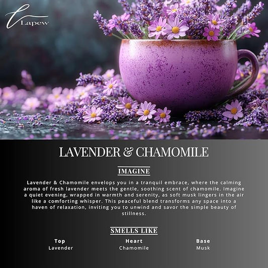 Lapew Lavender Chamomile Scented Cleaning Bundle | Carpet Deodorizer Powder (16 oz) & Mop Soap Concentrate (36 oz) | Pet-Friendly Odor Eliminator