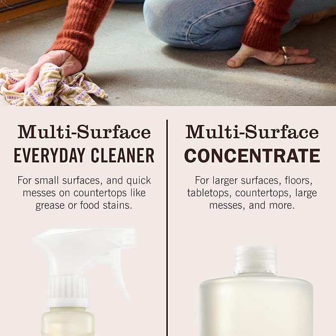 MRS. MEYER'S CLEAN DAY Multi-Surface Cleaner Concentrate, Use to Clean Floors, Tile, Counters, Honeysuckle, 32 fl. Oz