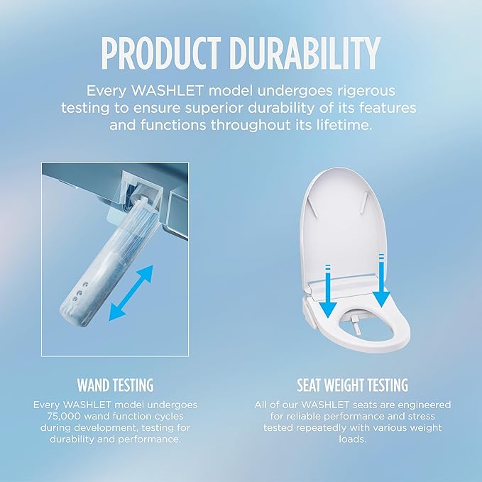 TOTO® WASHLET®+ S7A Electronic Bidet Toilet Seat, EWATER+® Bowl and Wand Cleaning, Auto Open and Close Classic Lid, Elongated, Cotton White - SW4734AT40#01