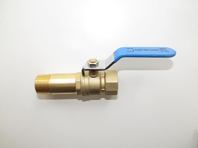 Full-Port Water Heater Drain Valve Kit, ¾″ NPT Shank – Fast Flush Upgrade, Compatible with Turbo Tank Cleaner Water Heater Cleaning Tool