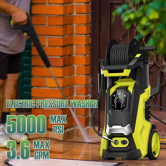Pressure Washer Power Washer with 4 Quick Connect Nozzles,Inlet Hose & Filter, Foam Cannon for Cars/Fences/Driveways Cleaning