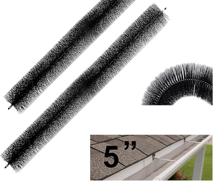25 Pcs 80ft (3.2ft x 25) length ideally fitting standard 5-inch gutters Standard Gutter Filter Leaf Debris Guard brush guard- Simple Gutter Guard | No Tools DIY