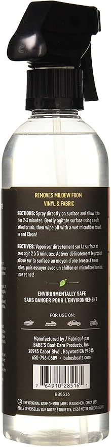 Babe?€?s Mildew Master ?€? Lifts Marine Grime for Boats ?€? Enzyme & Peroxide Formula ?€? Safe for Carpet, Vinyl & Hard Surfaces